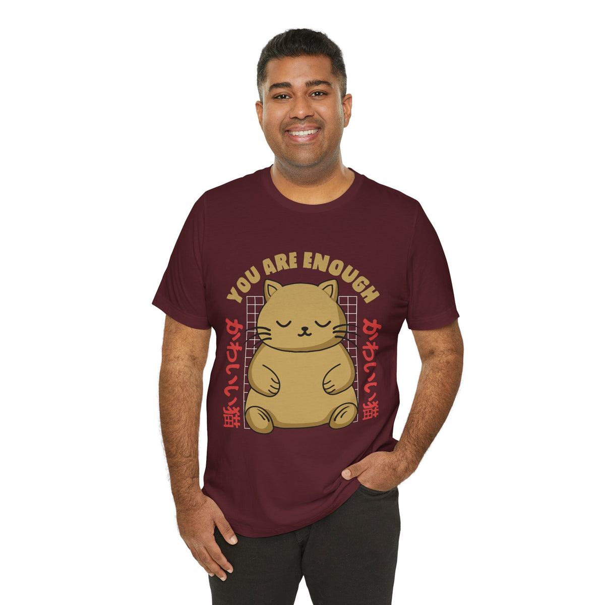 You Are Enough Cat T-Shirt — Kawaii Japanese Cute Cat Tee