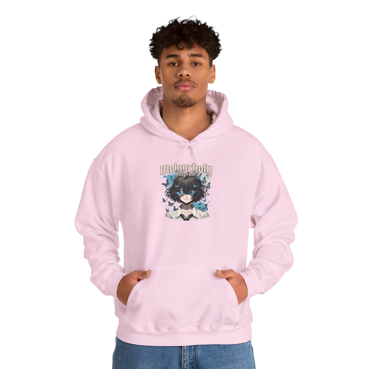 Anime Catgirl Hoodie — "Midnight" Kawaii Graphic Pullover