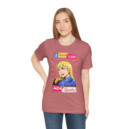 Anime Quotes T-Shirt — "I Speak Fluent Anime Quotes" Retro Manga Style Tee