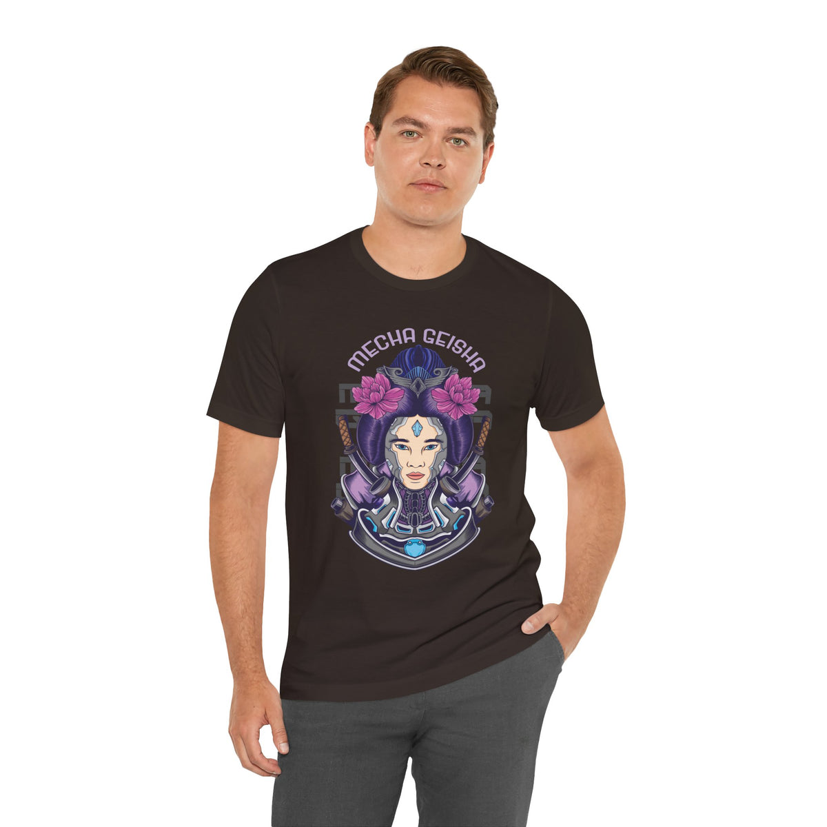 Mecha Geisha T-Shirt — Futuristic Asian-Inspired Graphic Tee
