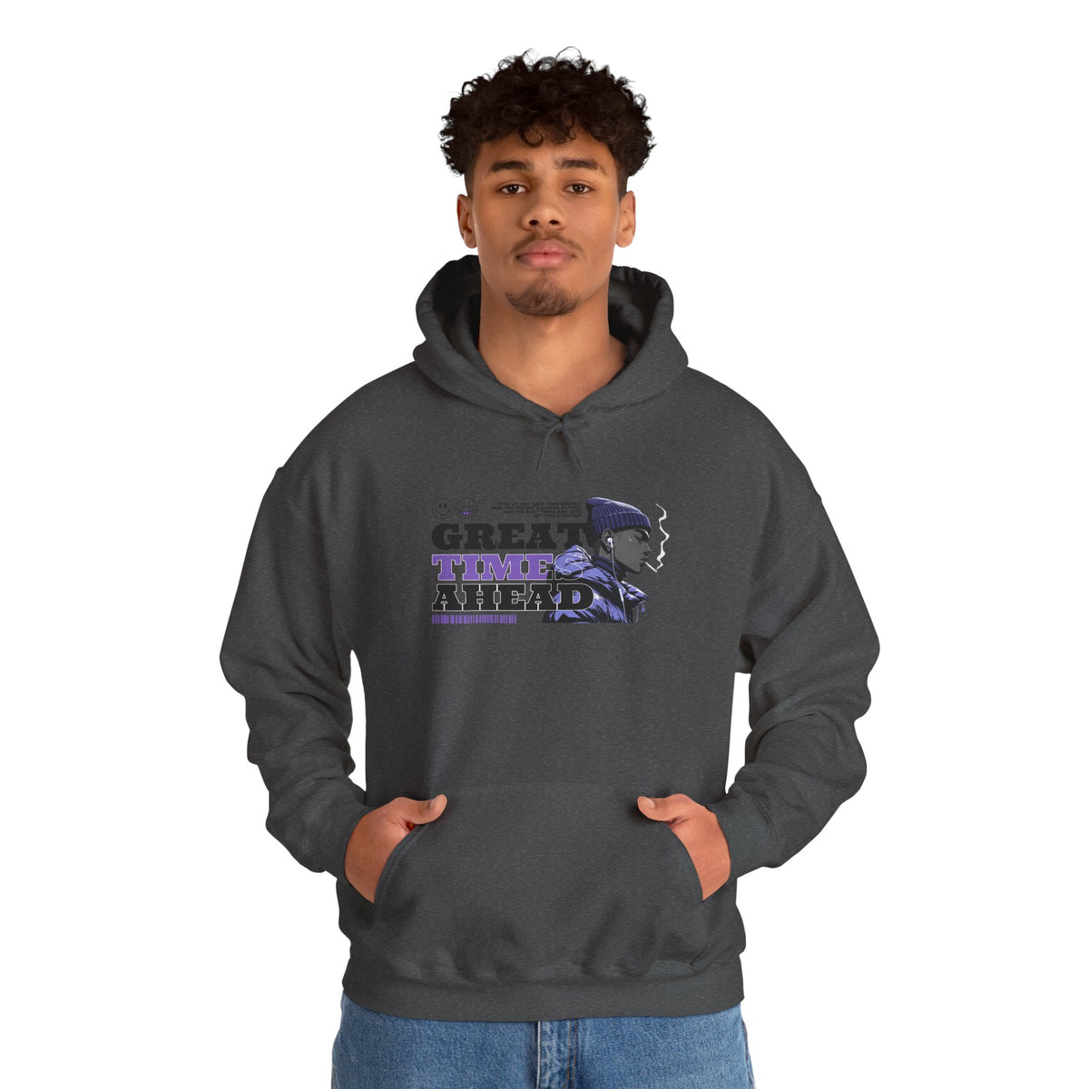 Great Times Ahead Hoodie — Positive Vintage Portrait Pullover