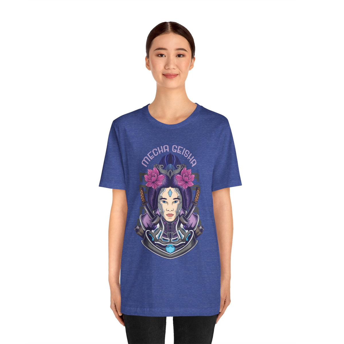 Mecha Geisha T-Shirt — Futuristic Asian-Inspired Graphic Tee
