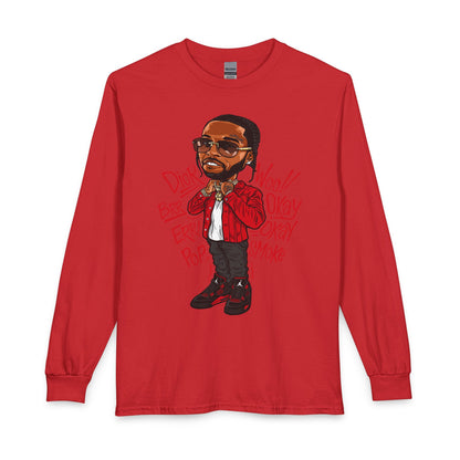 Hip Hop Artist Long Sleeve Tee — Urban Music Graphic Shirt