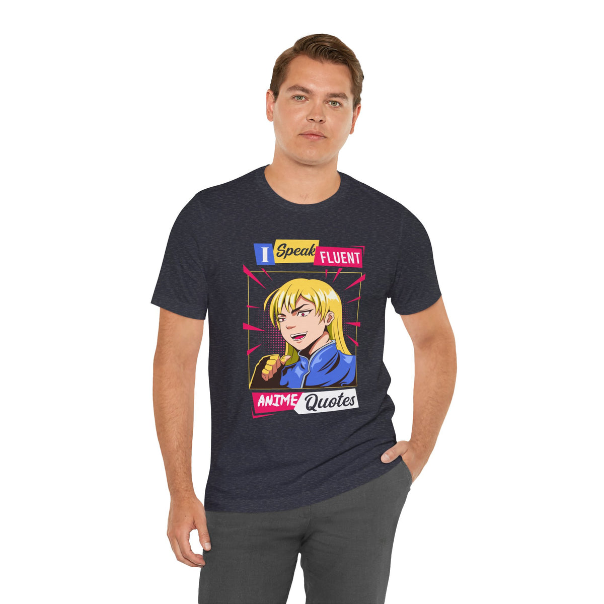 Anime Quotes T-Shirt — "I Speak Fluent Anime Quotes" Retro Manga Style Tee