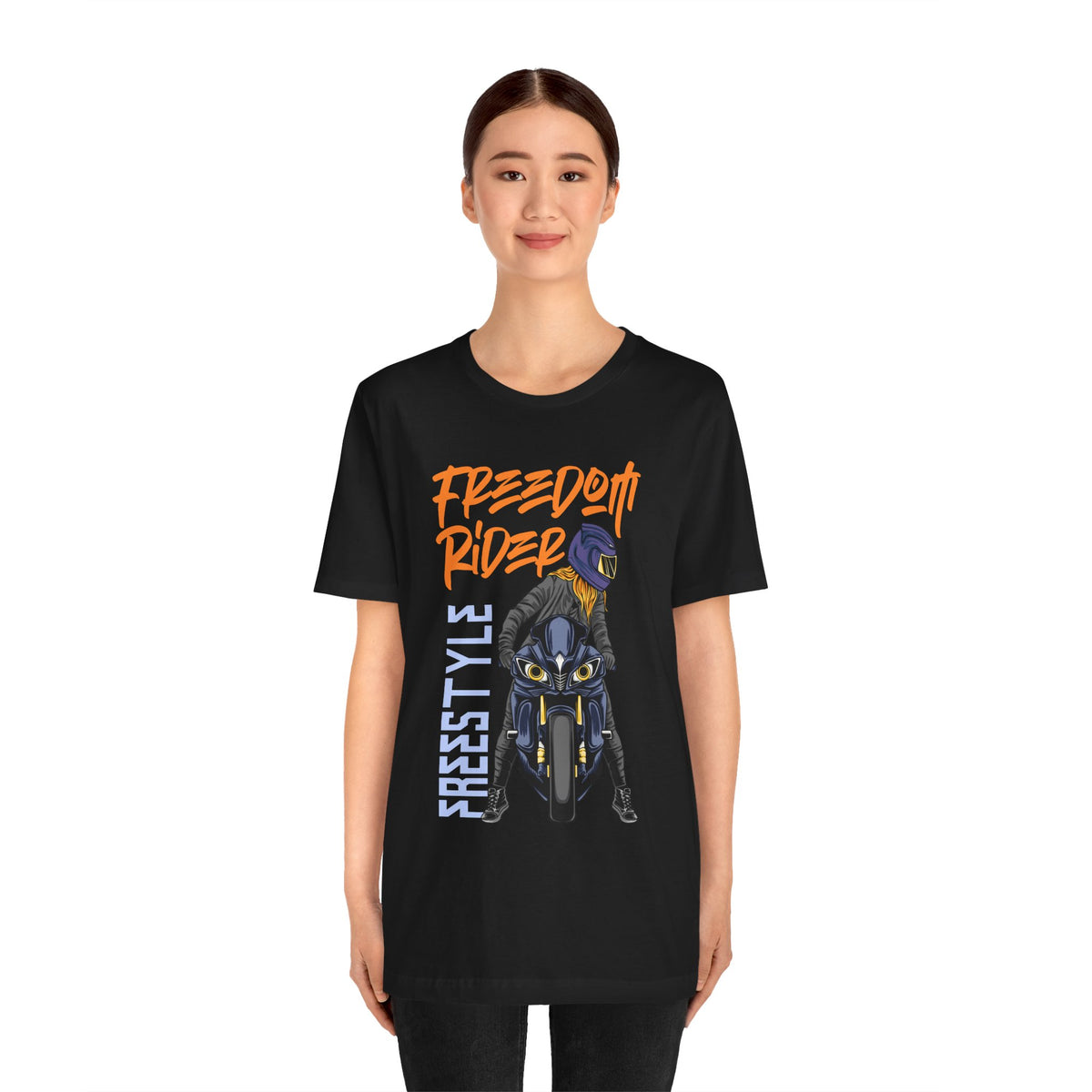 Freedom Rider Motorcycle Tee – "Freedom Rider" Streetstyle Biker T-Shirt
