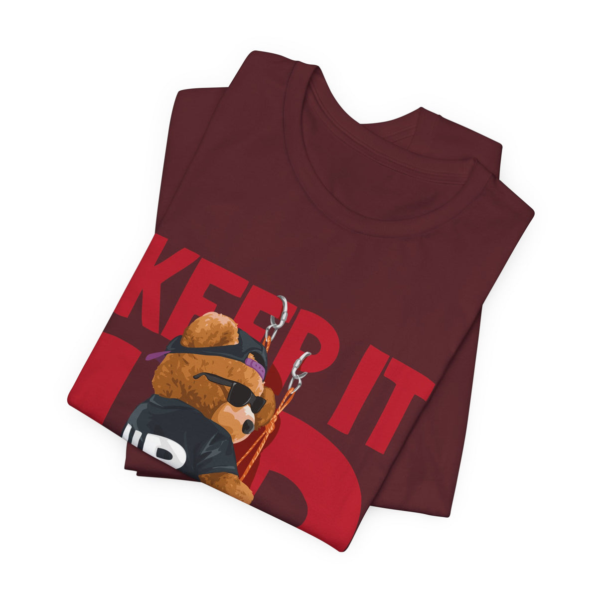Keep It Up Bear Graphic Tee — Retro Streetwear Teddy T-Shirt
