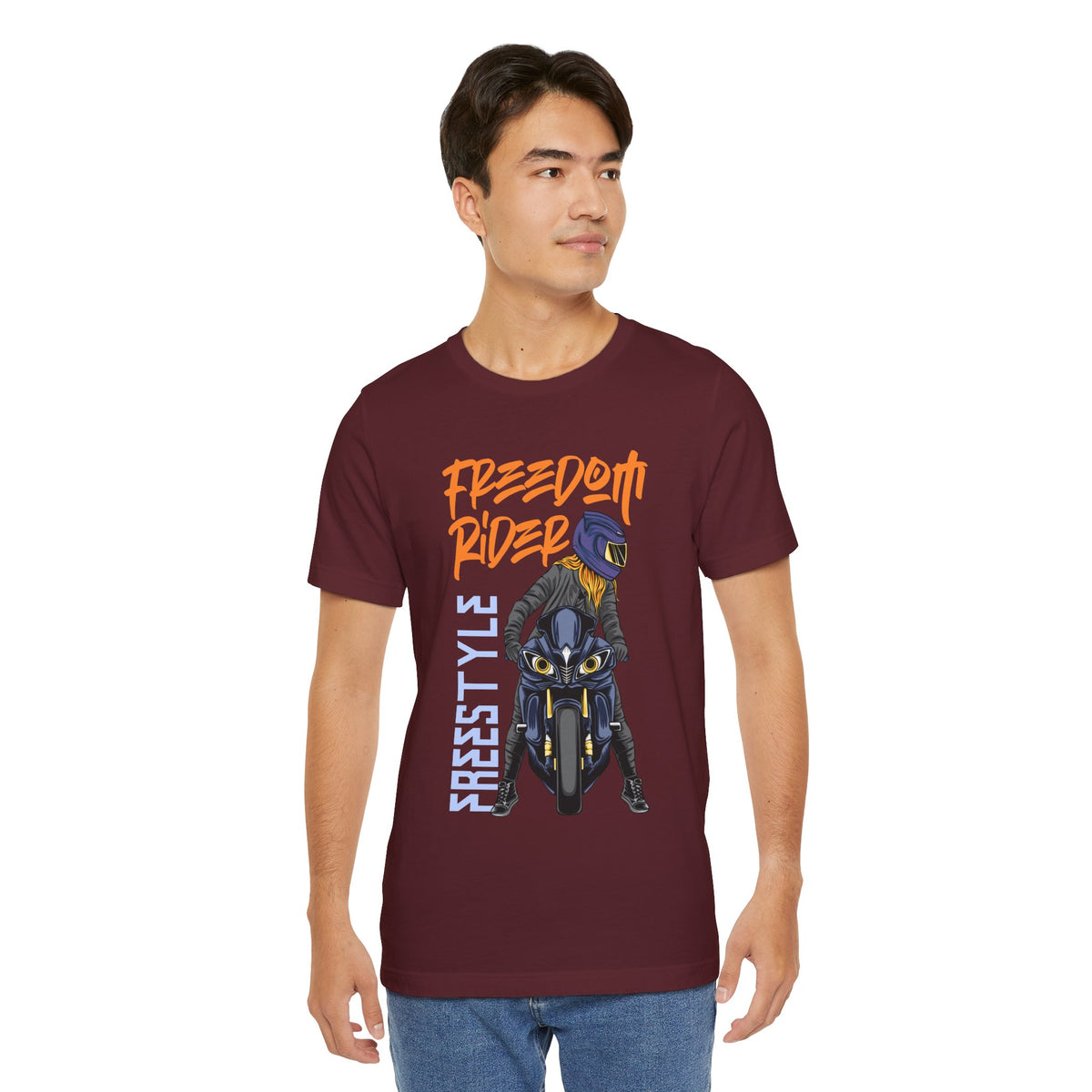 Freedom Rider Motorcycle Tee – "Freedom Rider" Streetstyle Biker T-Shirt