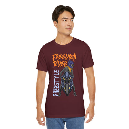 Freedom Rider Motorcycle Tee – "Freedom Rider" Streetstyle Biker T-Shirt