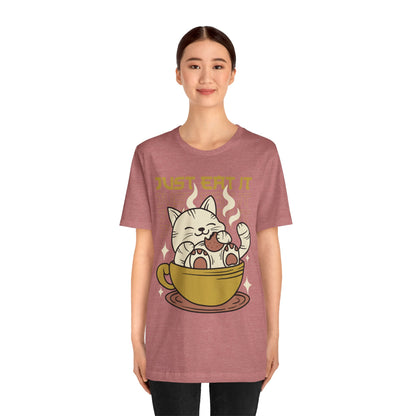 Just Eat It Cat Tee — Cute Kawaii Cat in Tea Cup T-Shirt
