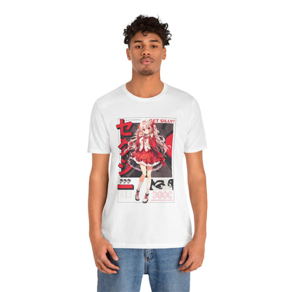 Anime Girl Graphic Tee — "Get Silly!" Red Harajuku Style T-Shirt