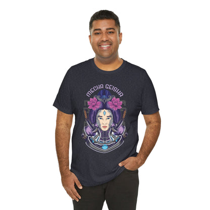 Mecha Geisha T-Shirt — Futuristic Asian-Inspired Graphic Tee