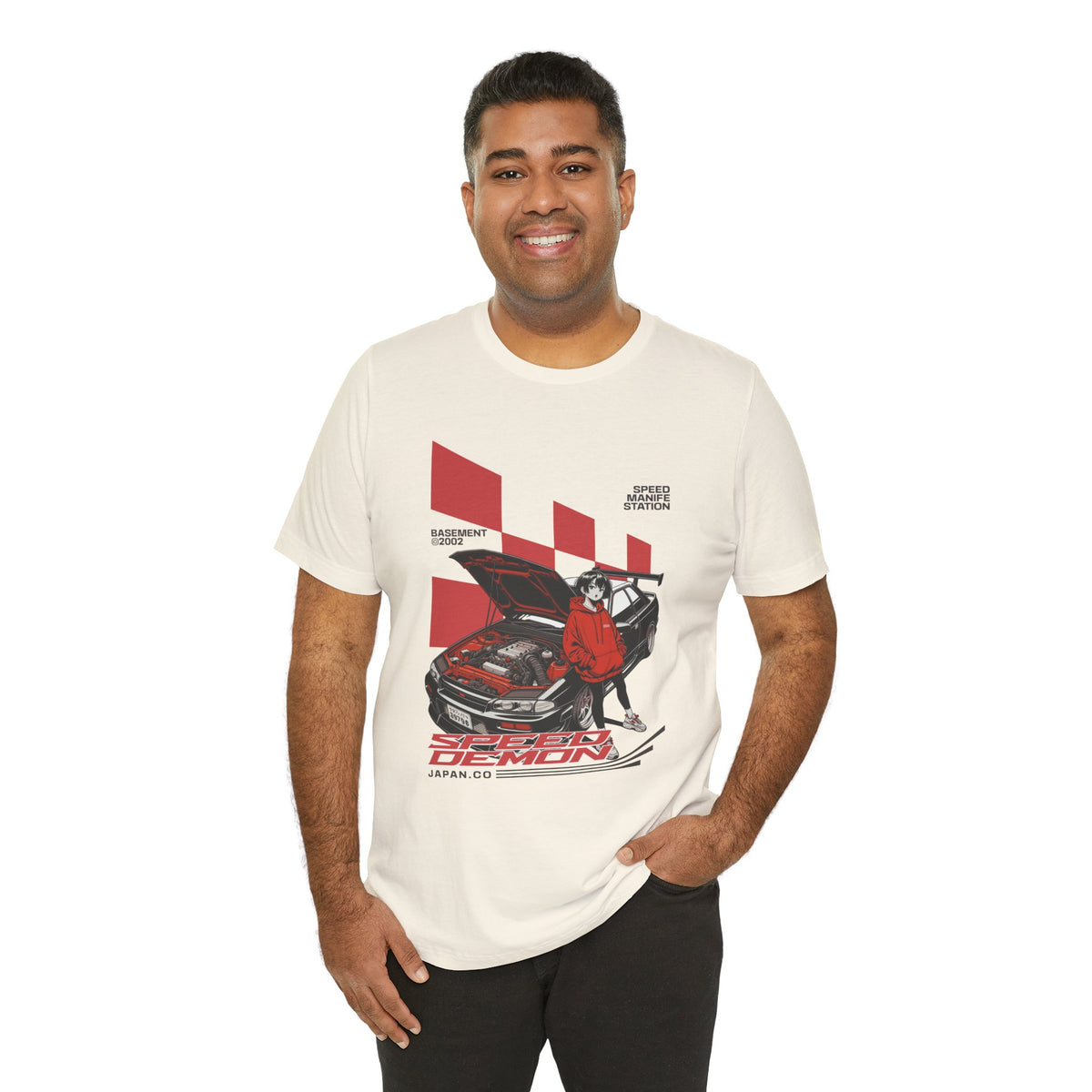 JDM Demon Street Racing T‑Shirt — Retro Car Anime Graphic Tee