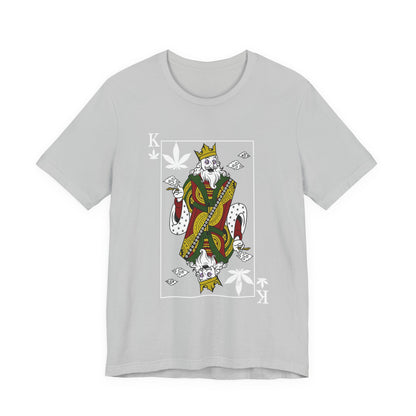 King of Leaves Graphic Tee — Playing Card Cannabis Design