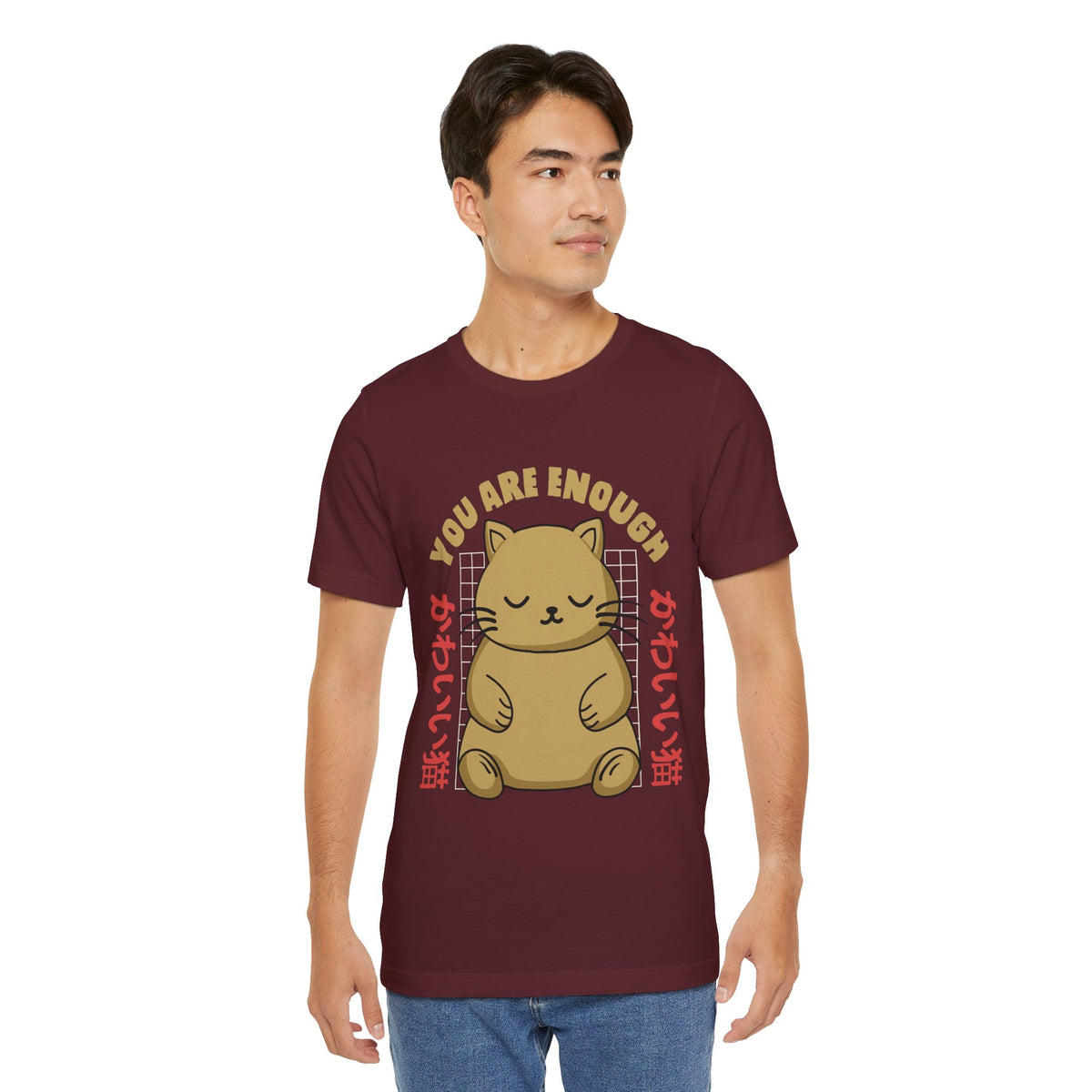 You Are Enough Cat T-Shirt — Kawaii Japanese Cute Cat Tee