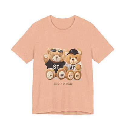 Teddy Bears "Stay Together" Graphic Tee — Cute Couple/Friendship Shirt