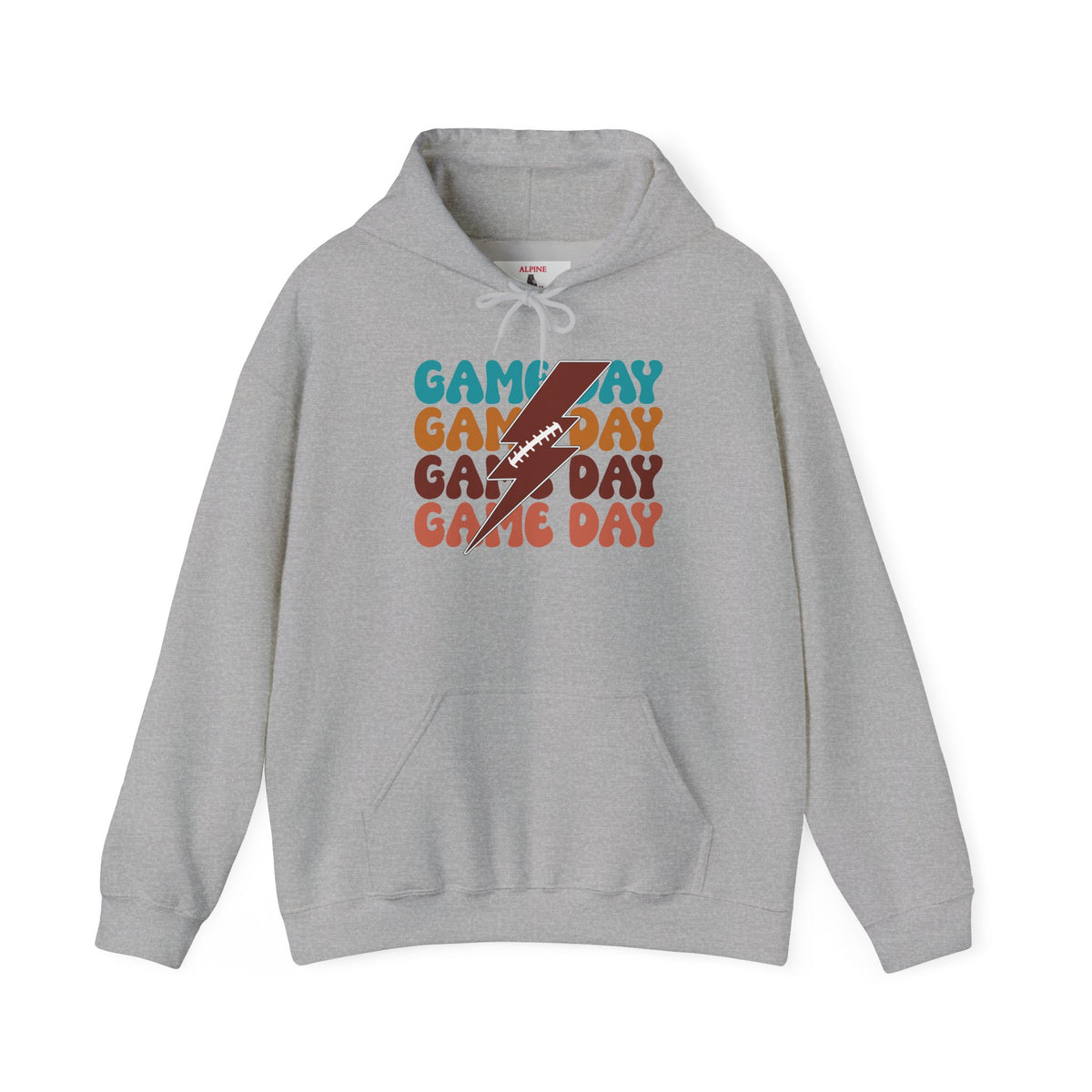 Football Thunderbolt Game Day boxy Graphic Tee