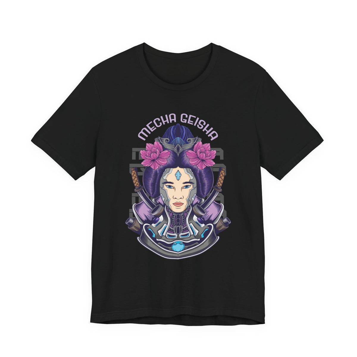 Mecha Geisha T-Shirt — Futuristic Asian-Inspired Graphic Tee