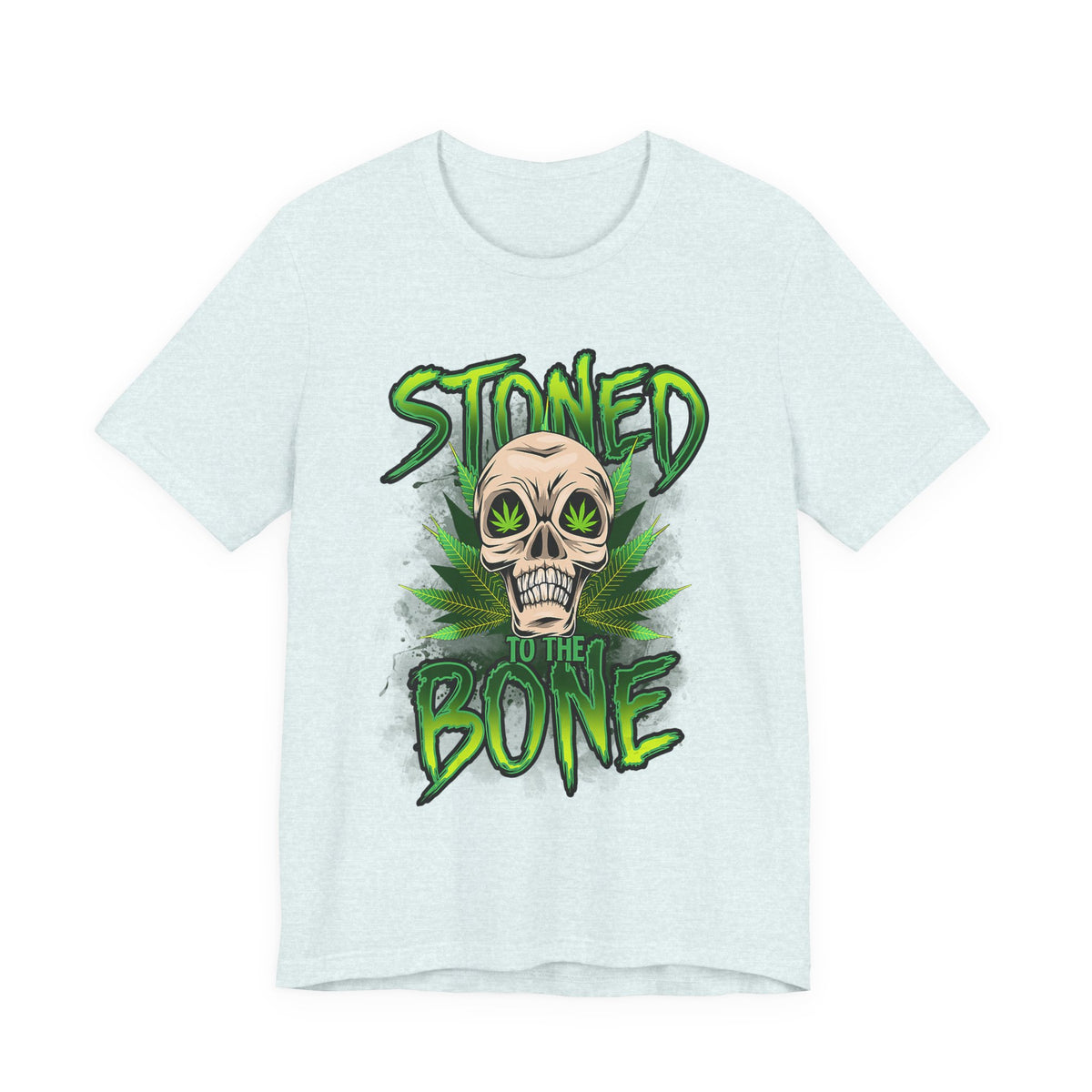 Stoned to the Bone Skull Tee — Cannabis Leaf Graphic T-Shirt