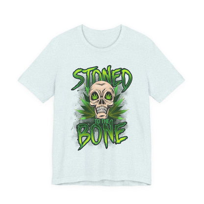 Stoned to the Bone Skull Tee — Cannabis Leaf Graphic T-Shirt
