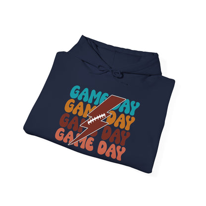 Football Thunderbolt Game Day boxy Graphic Tee