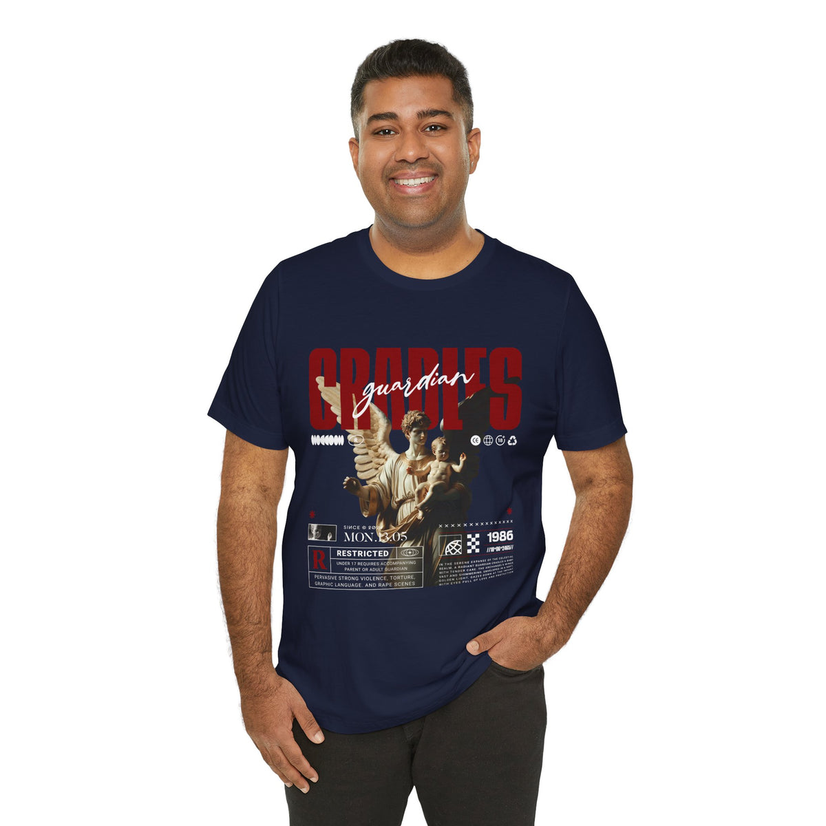 Guardian Angels Graphic Tee — 'Bodies' Vintage Statue Streetwear Shirt