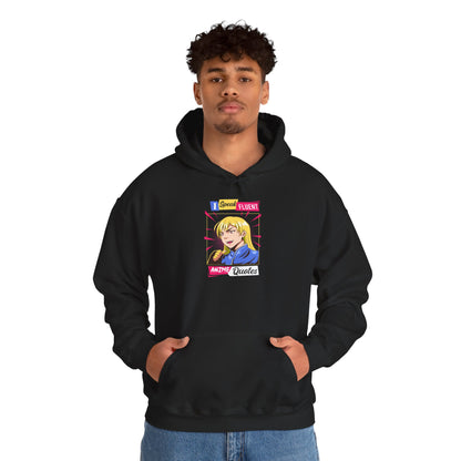Retro Pop Art Blonde Girl Hoodie – I Got Bored Now I'm A Queer Graphic Sweatshirt