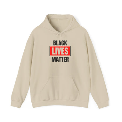 Black Lives Matter Hoodie — Bold Red Box Graphic Protest Sweatshirt