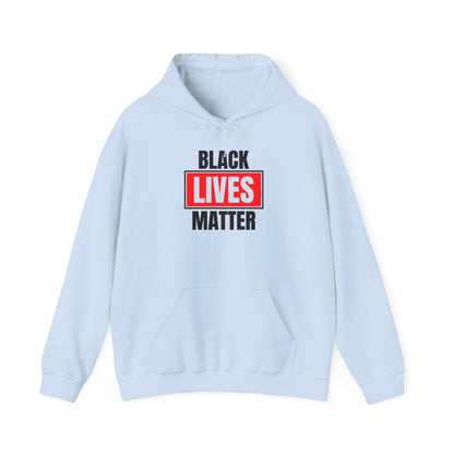 Black Lives Matter Hoodie — Bold Red Box Graphic Protest Sweatshirt