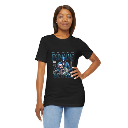 Endgame Got Busted Tee — Police Skull Graphic T-Shirt