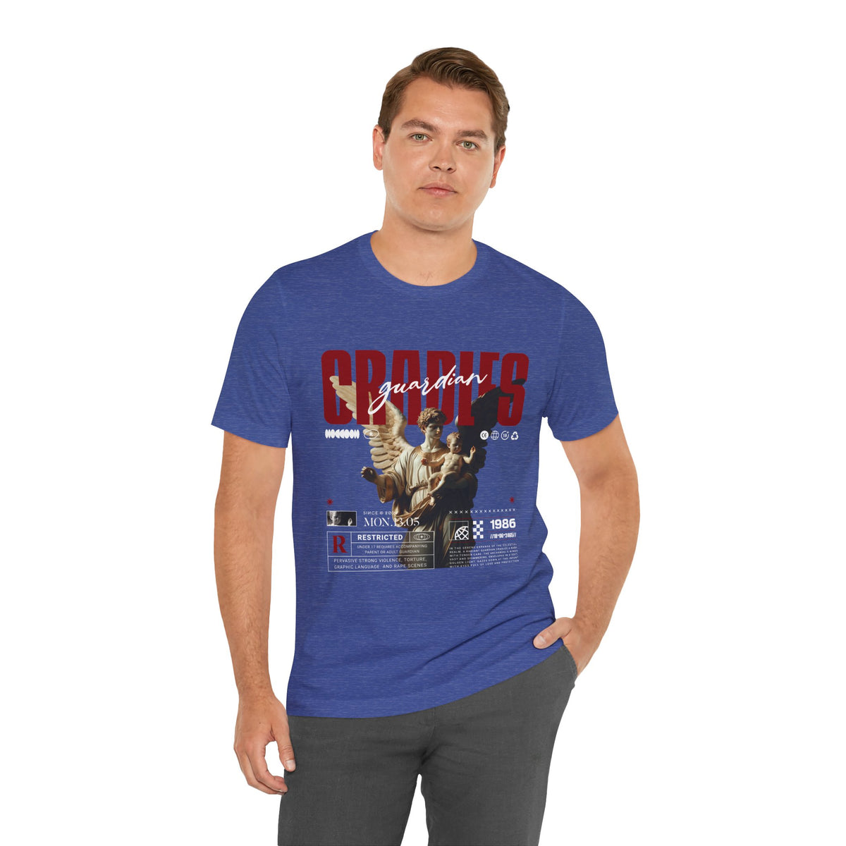 Guardian Angels Graphic Tee — 'Bodies' Vintage Statue Streetwear Shirt