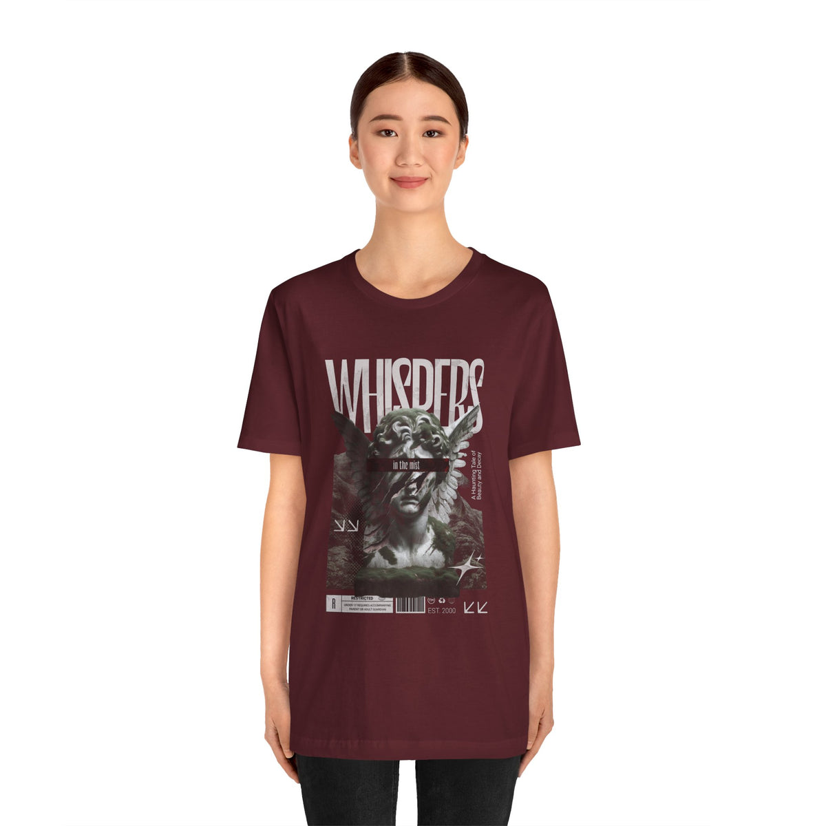 Whispers Angel Tee — Vintage Cherub Graphic T-Shirt
