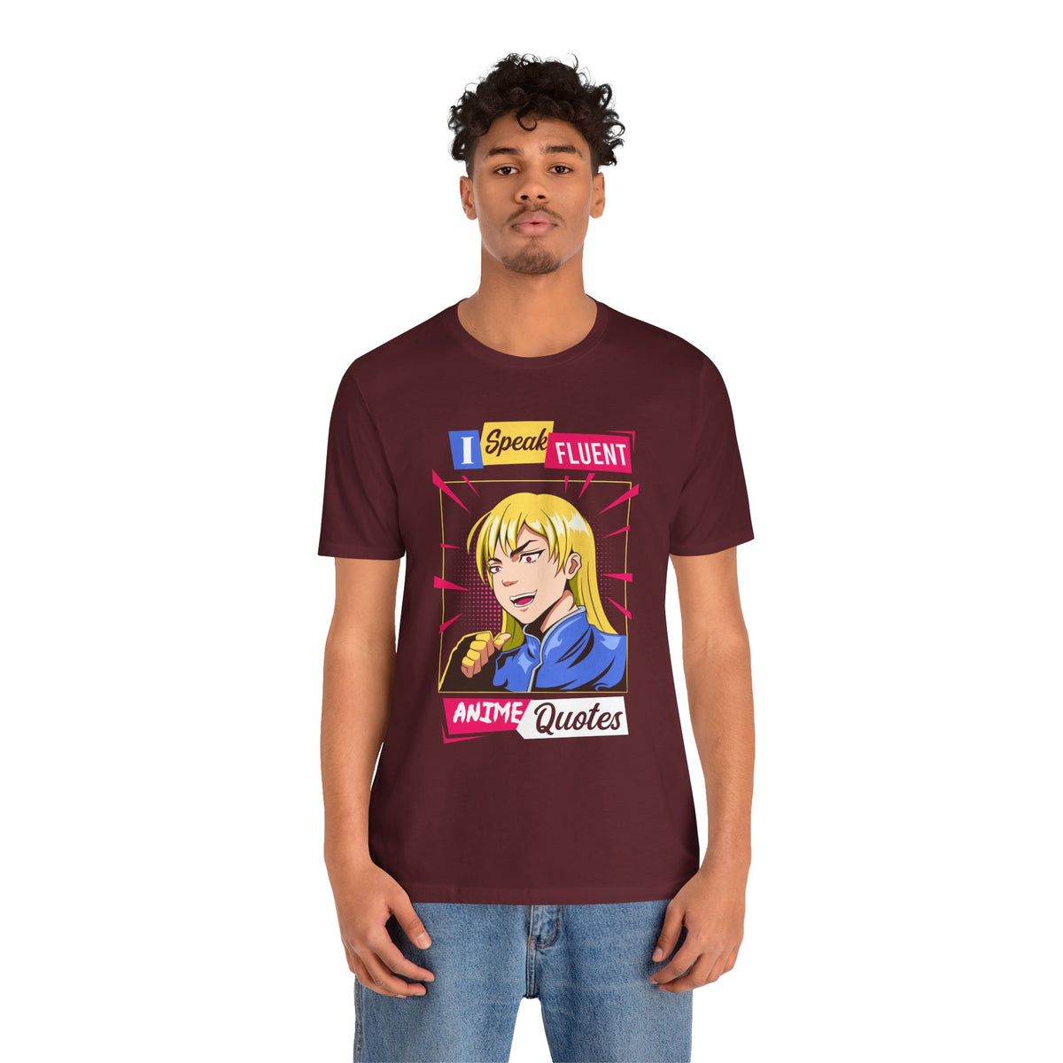 Anime Quotes T-Shirt — "I Speak Fluent Anime Quotes" Retro Manga Style Tee