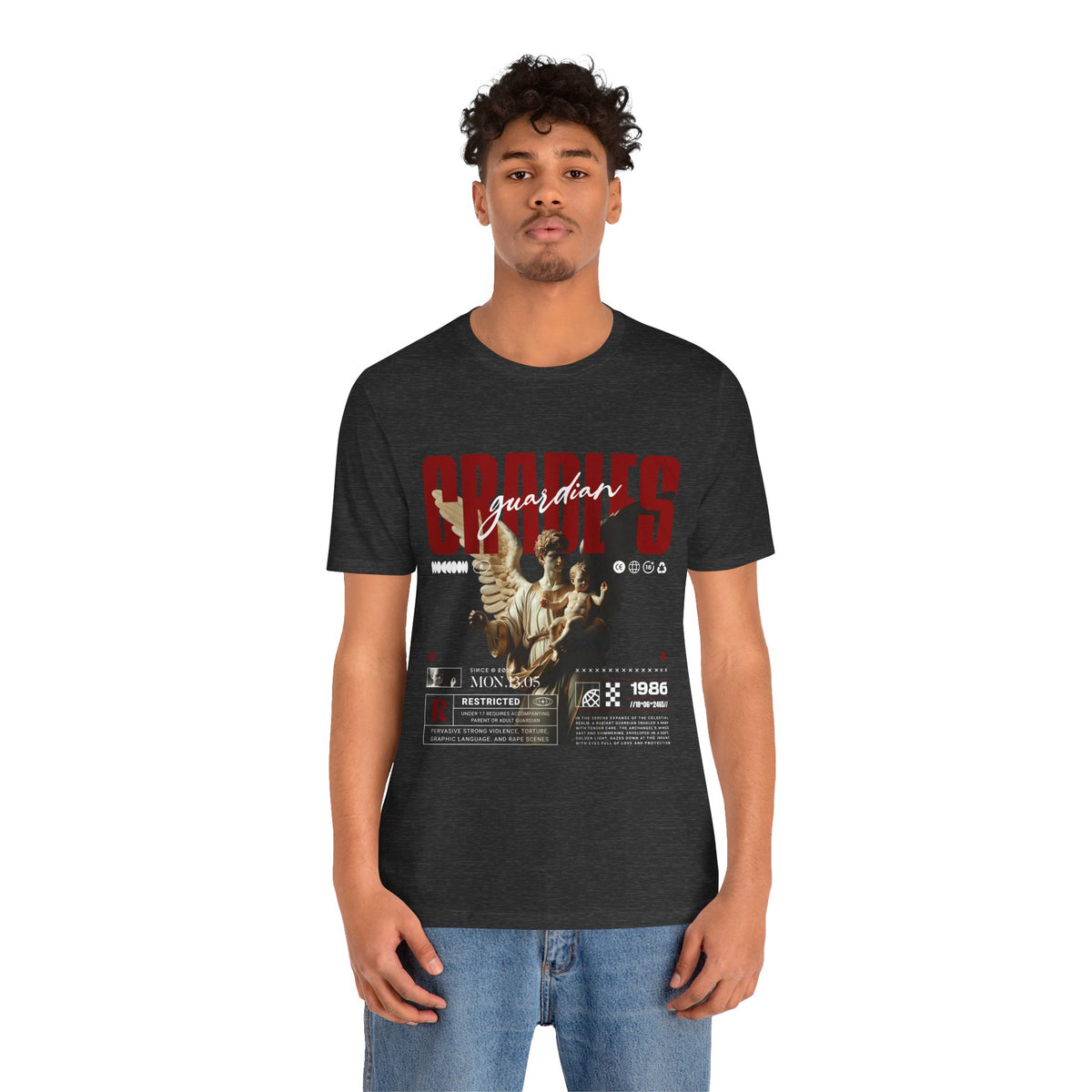 Guardian Angels Graphic Tee — 'Bodies' Vintage Statue Streetwear Shirt