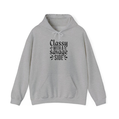 Classy With a Savage Side Hoodie — Feminine Funny Graphic Pullover