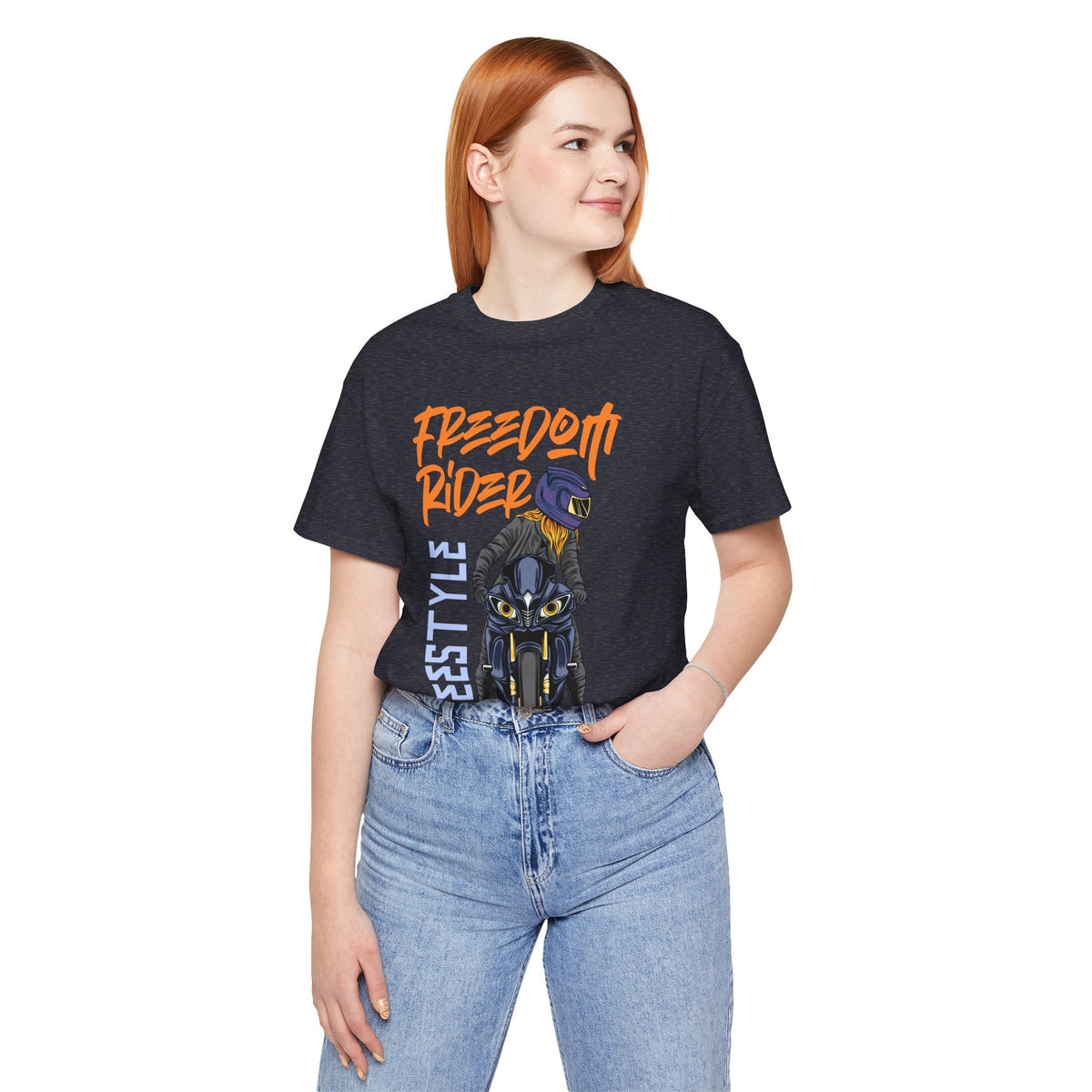 Freedom Rider Motorcycle Tee – "Freedom Rider" Streetstyle Biker T-Shirt