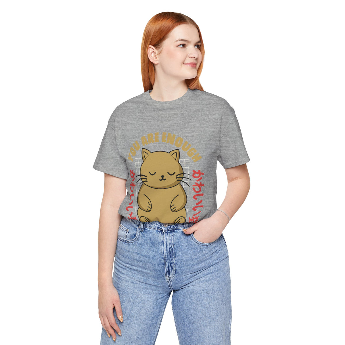 You Are Enough Cat T-Shirt — Kawaii Japanese Cute Cat Tee