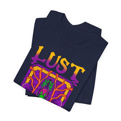 Lust Colorful Vibes Graphic Tee — Psychedelic Tarot-Inspired T-Shirt
