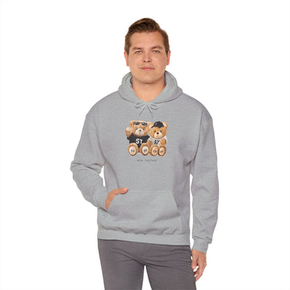 Teddy Bears 'STAY' Hoodie - Cute Couple Bear Graphic Sweatshirt