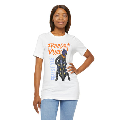 Freedom Rider Motorcycle Tee – "Freedom Rider" Streetstyle Biker T-Shirt