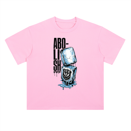 Abolish ICE Melting Ice Cube Graphic Drop Shoulder Tee