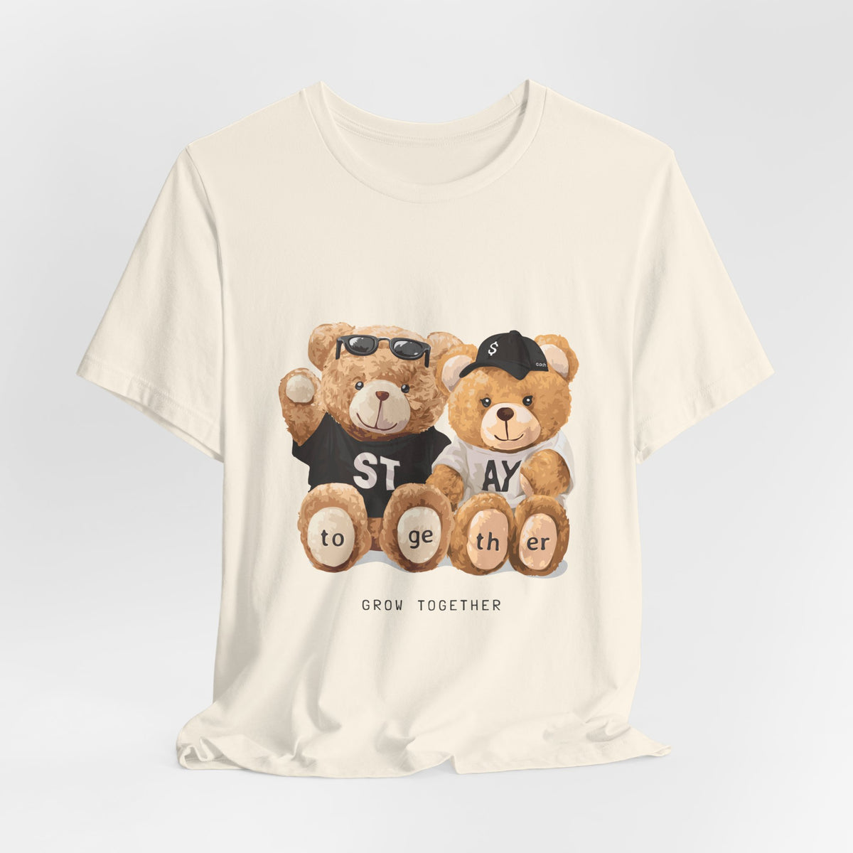 Teddy Bears "Stay Together" Graphic Tee — Cute Couple/Friendship Shirt