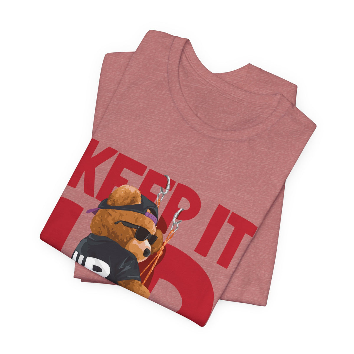 Keep It Up Bear Graphic Tee — Retro Streetwear Teddy T-Shirt