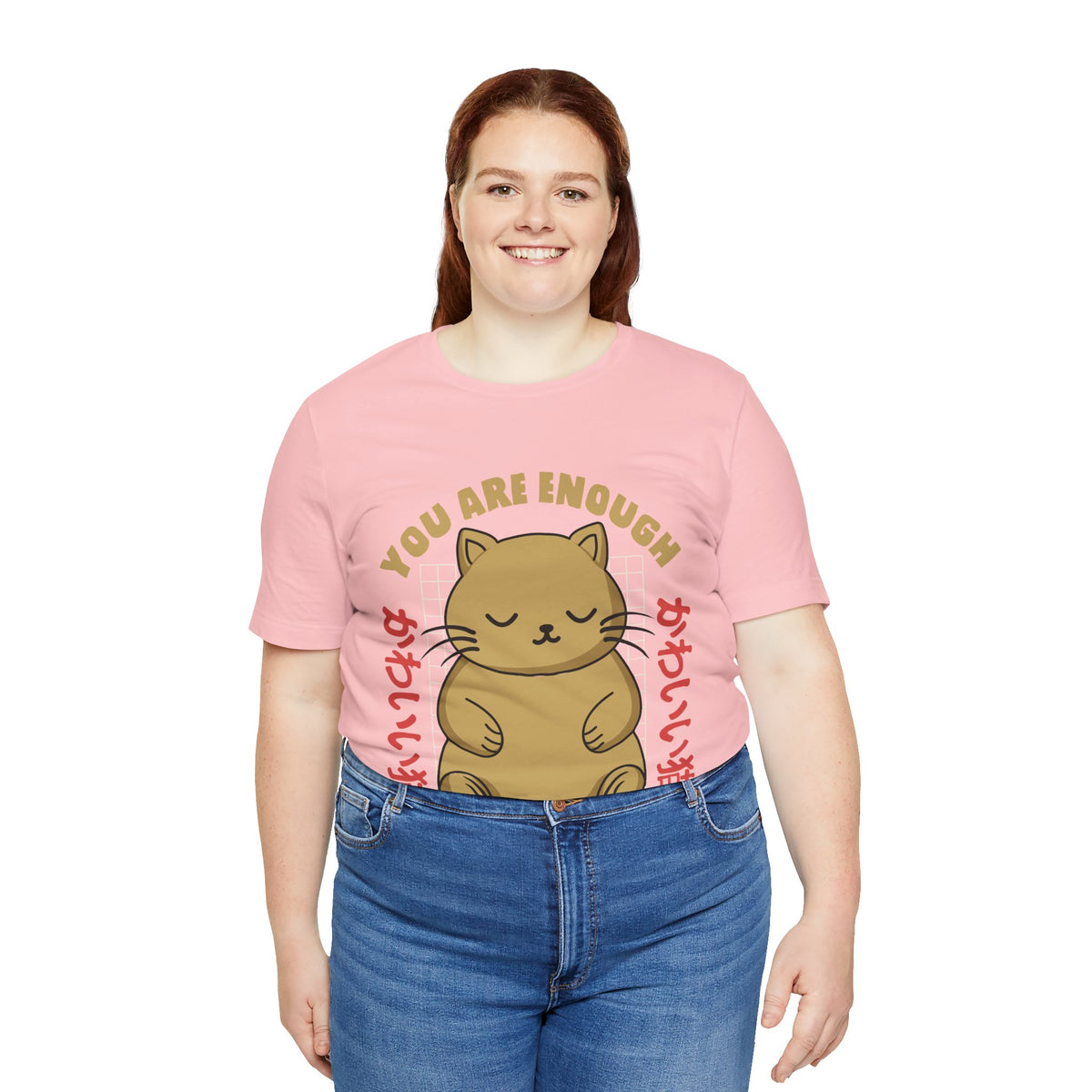 You Are Enough Cat T-Shirt — Kawaii Japanese Cute Cat Tee