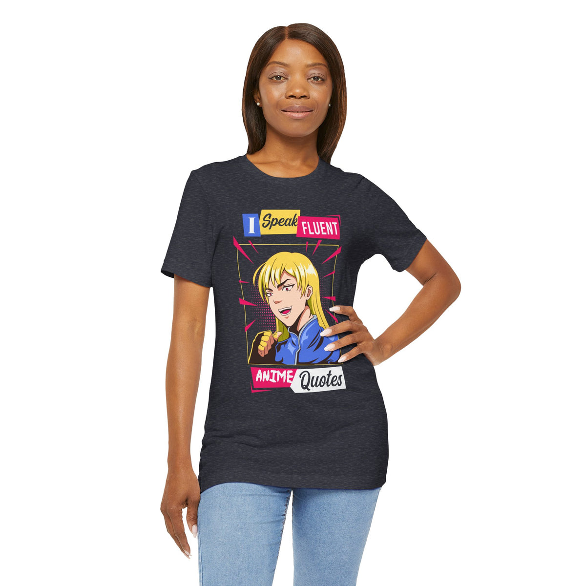Anime Quotes T-Shirt — "I Speak Fluent Anime Quotes" Retro Manga Style Tee