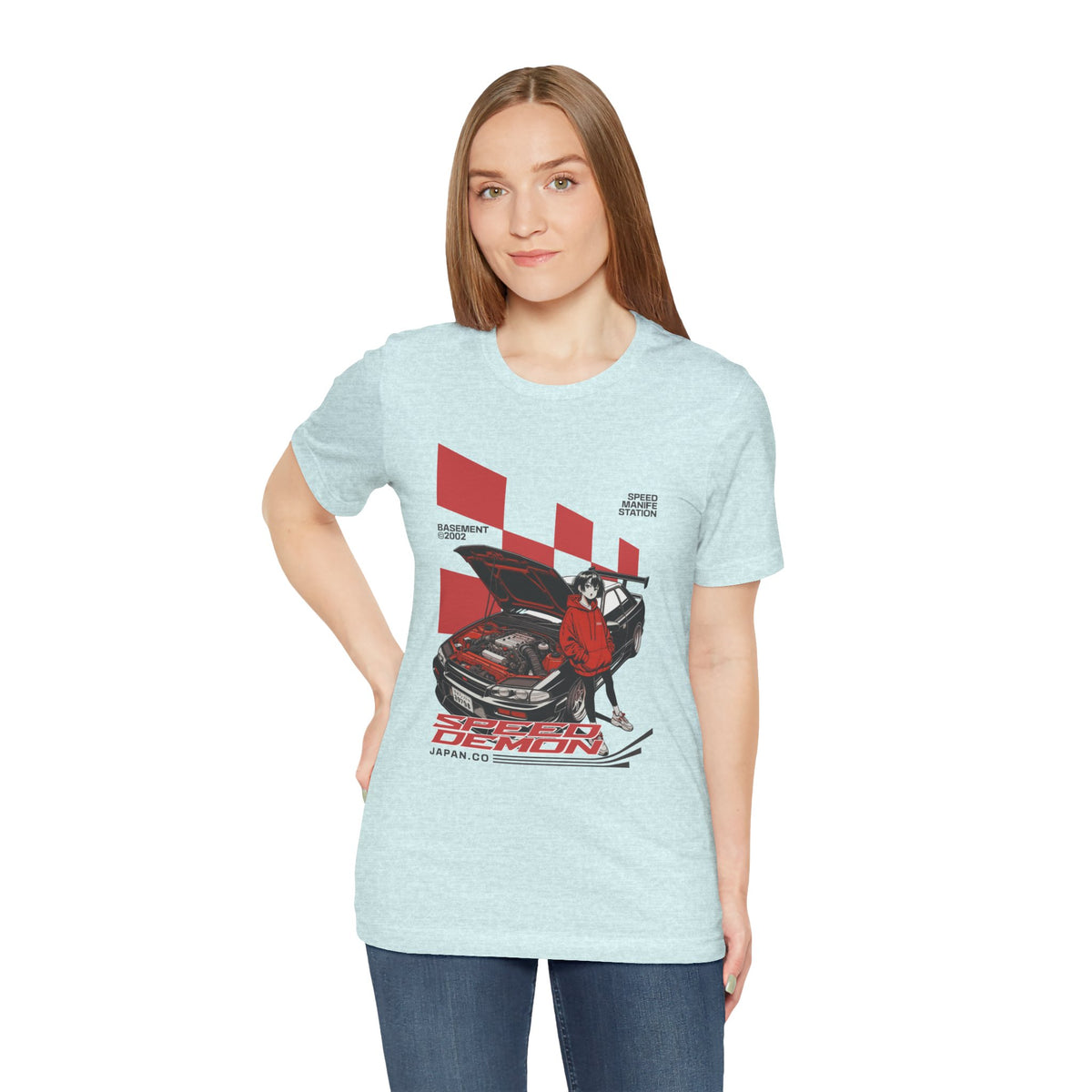 JDM Demon Street Racing T‑Shirt — Retro Car Anime Graphic Tee