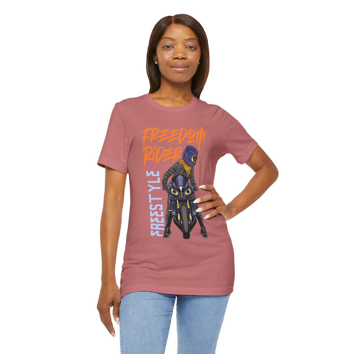 Freedom Rider Motorcycle Tee – "Freedom Rider" Streetstyle Biker T-Shirt