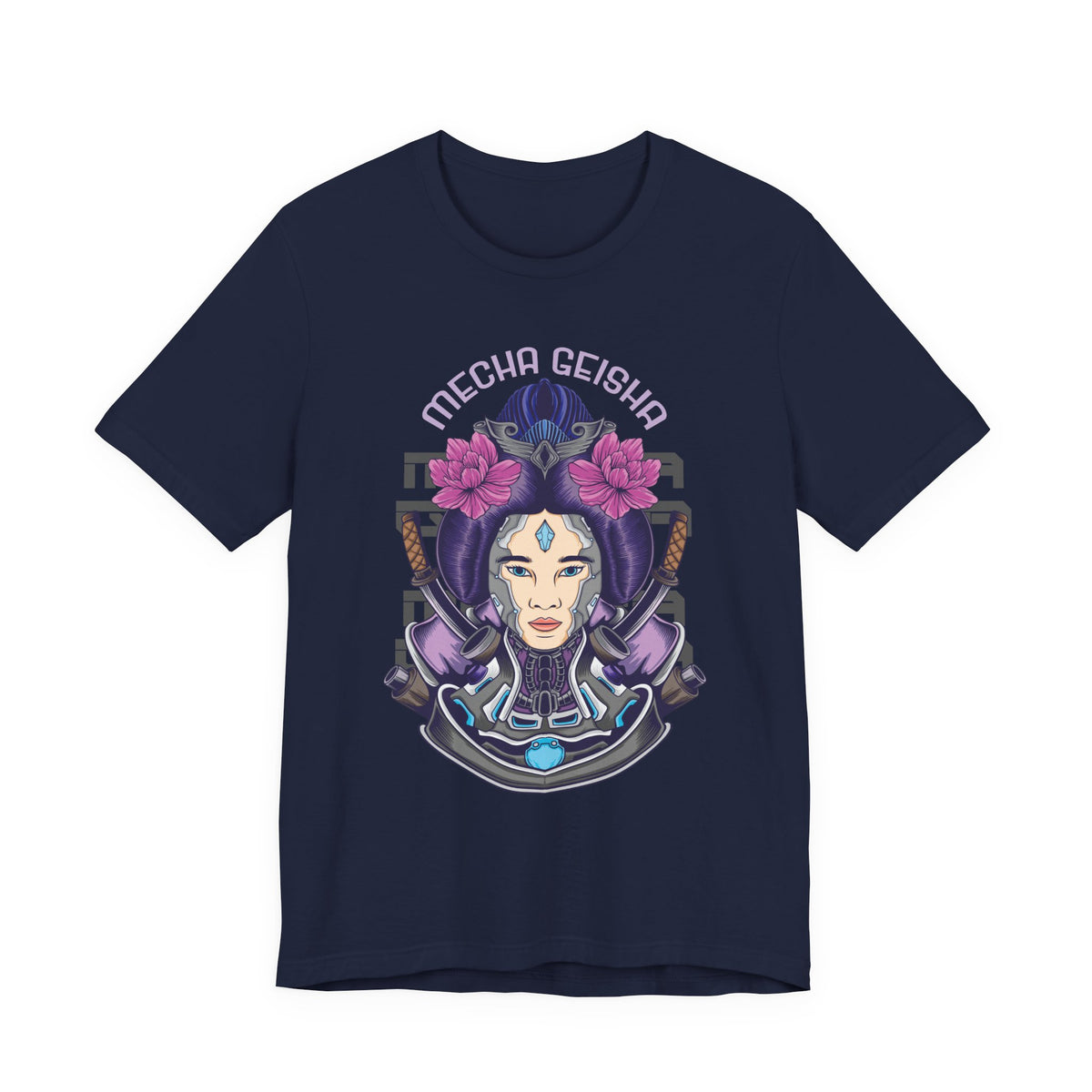 Mecha Geisha T-Shirt — Futuristic Asian-Inspired Graphic Tee