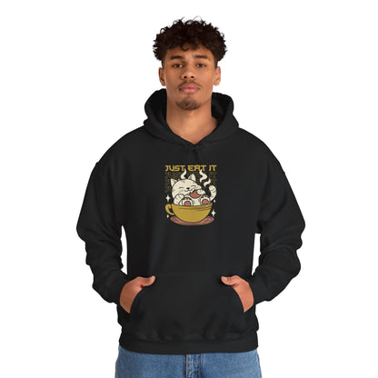 Cat Latte Hoodie - "Just Eat It" Cute Cat in Cup Sweatshirt
