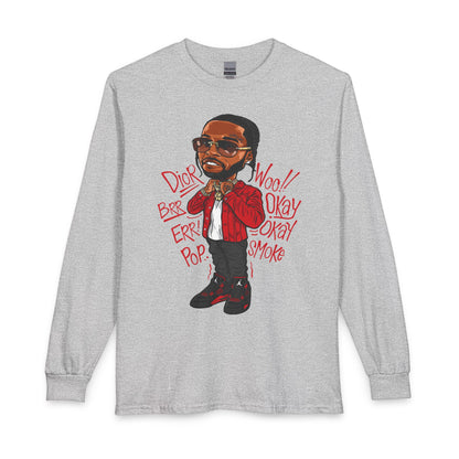 Hip Hop Artist Long Sleeve Tee — Urban Music Graphic Shirt