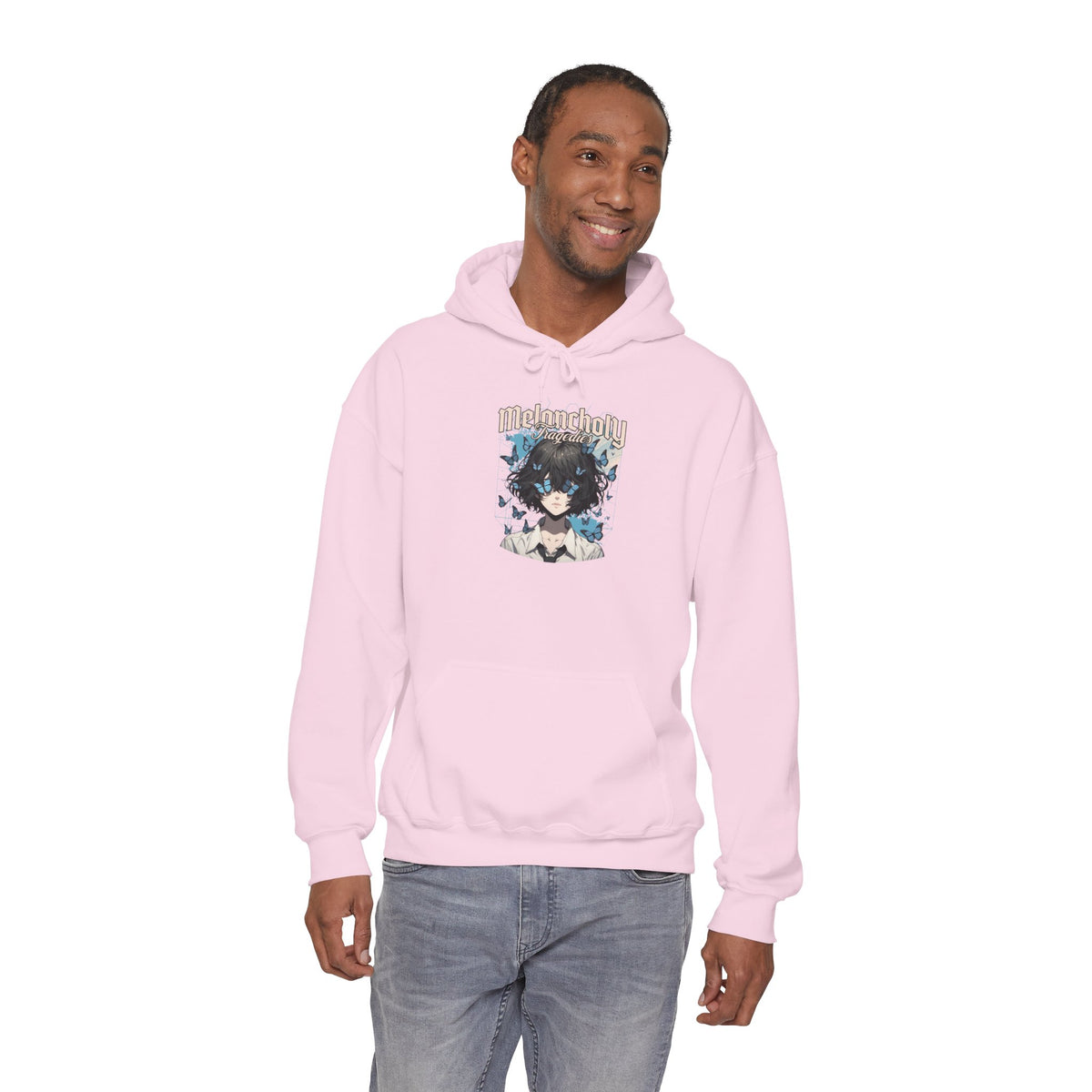 Anime Catgirl Hoodie — "Midnight" Kawaii Graphic Pullover